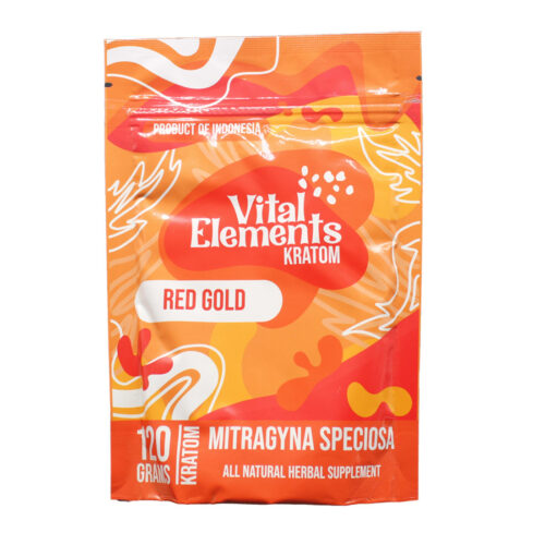 Kratom Elyxr Vital Elements en Polvo | Red Gold | 120g