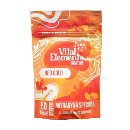 Kratom Elyxr Vital Elements en Polvo | Red Gold | 60g