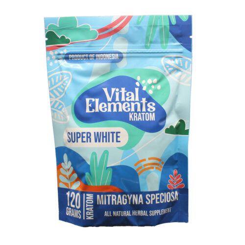Kratom Elyxr Vital Elements en Polvo | Super White | 120g