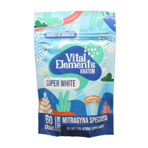 Kratom Elyxr Vital Elements en Polvo | Super White | 60g